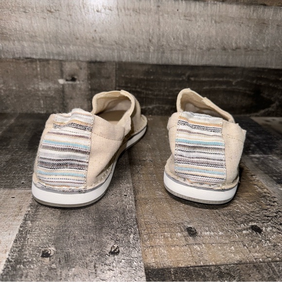 Bobs From Sketchers Loafers Cream 7 NEW Memory Foam Canvas Scrunch Back - Picture 5 of 8